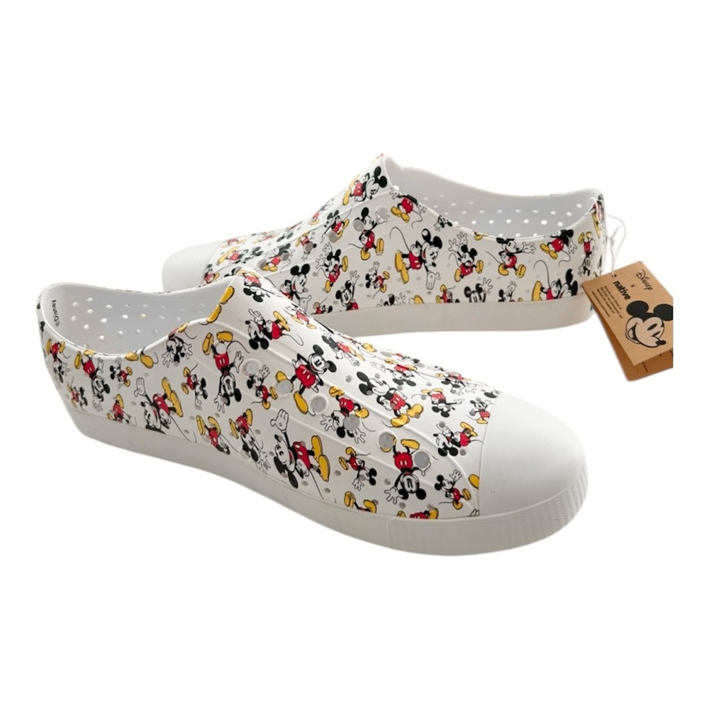 NWT Disney X Native Jefferson White Mickey Mouse AOP Slip On Shoes Men’s Size 13